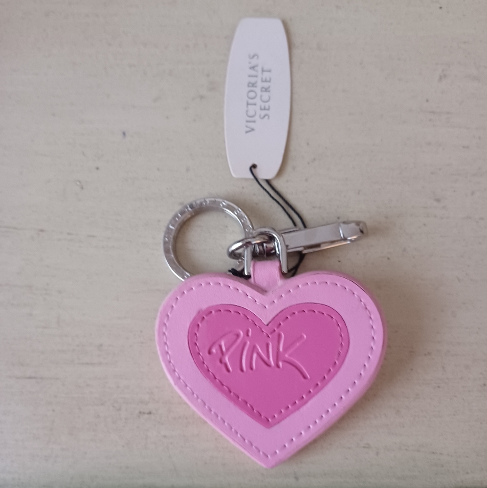Victoria's Secret Pink Heart Keychain Vintage